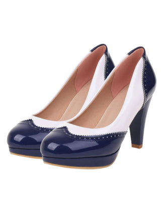 Mary Jane Patchwork High Heels Shoes: timeless style reimagined