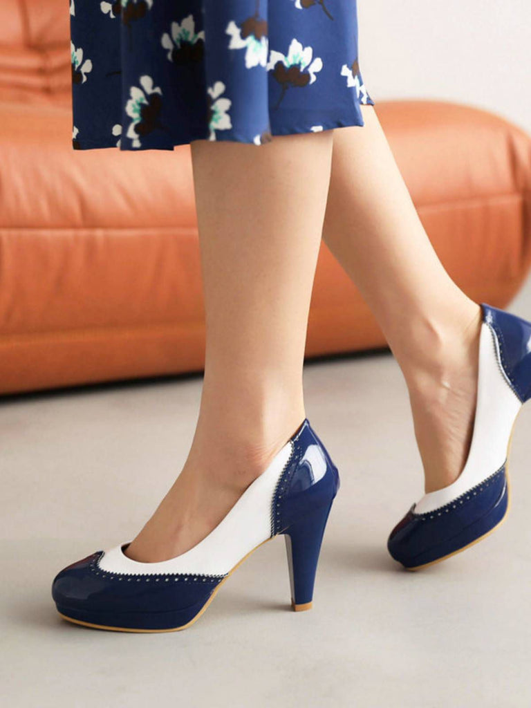Mary Jane Patchwork High Heels Shoes — vintage elegance for the modern woman