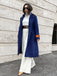Navy Blue 1950s Patchwork Button Coat: timeless style reimagined