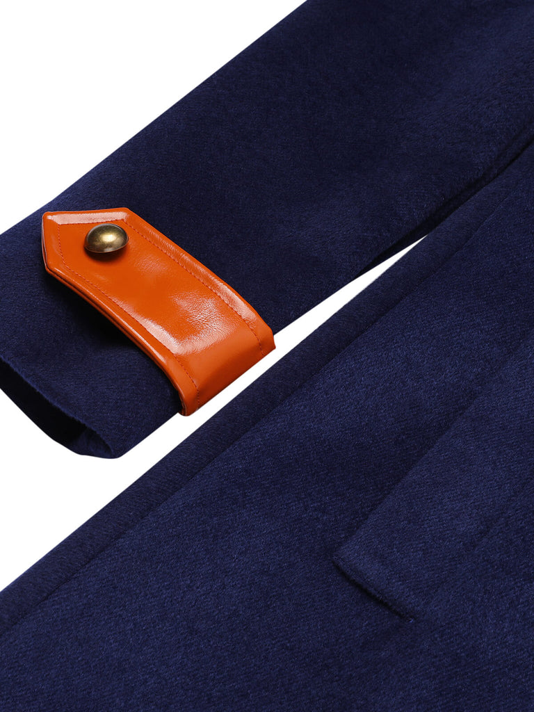 Navy Blue 1950s Patchwork Button Coat — vintage elegance for the modern woman
