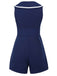 Navy Blue 1950s Sailor Collar Romper — vintage elegance for the modern woman