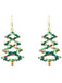 Retro Christmas Tree Alloy Earrings