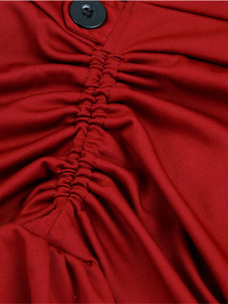 Halloween Solid Lace Gothic Ruffle Skirt