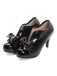 Retro Patchwork Ankle French Heel Shoes