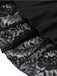 Halloween Solid Lace Gothic Ruffle Skirt