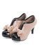 Retro Patchwork Ankle French Heel Shoes