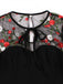 Black 1950s Halloween Lace Swing Dress