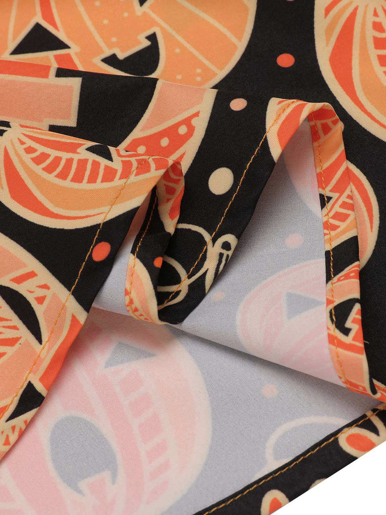 Orange 1950s Halloween Pumpkin Swing Dress, vintage dress, retro fashion, rockabilly, pin-up fashion - perfect for women who love vintage and retro fashion