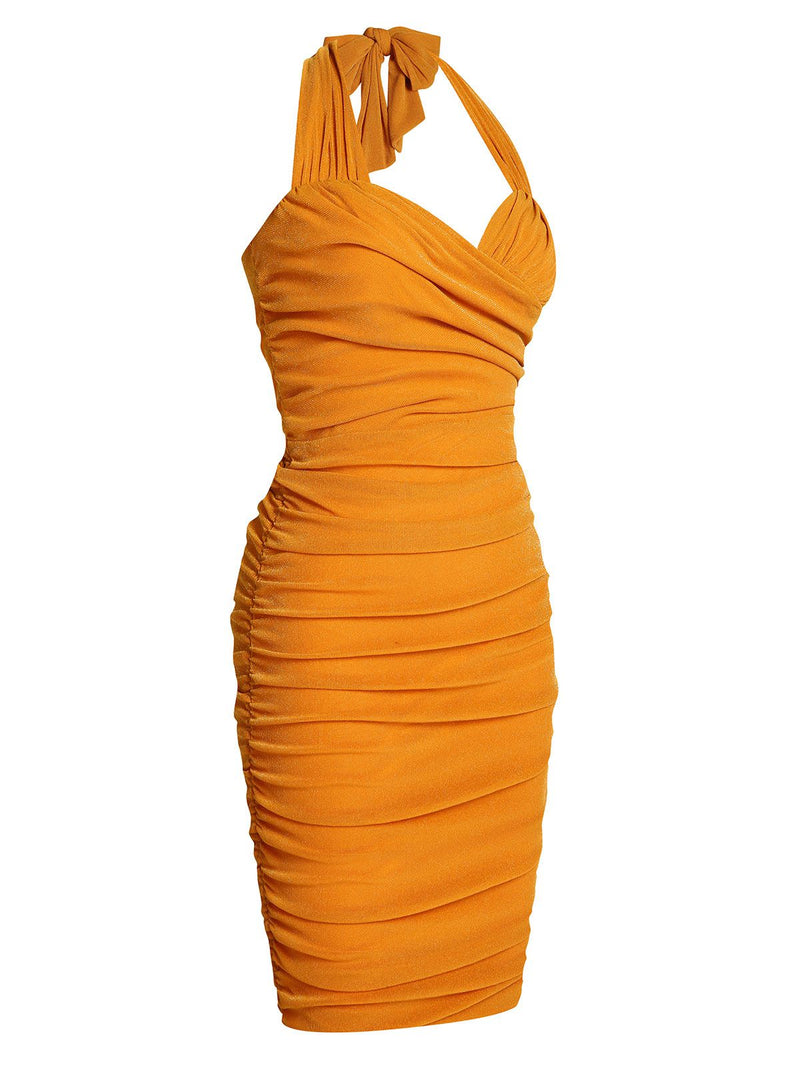 brown halter formal dress Nakita Halterneck Maxi Dress - Brown