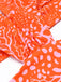 Orange Floral Lace-up One-piece Swimsuit: timeless style reimagined
