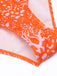 Orange Floral Lace-up One-piece Swimsuit — vintage elegance for the modern woman