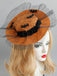 Orange Retro Halloween Lace Bat Hat, vintage fashion, retro style - perfect for women who love vintage and retro fashion