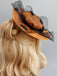 Orange Retro Halloween Lace Bat Hat, vintage fashion, retro style - perfect for women who love vintage and retro fashion