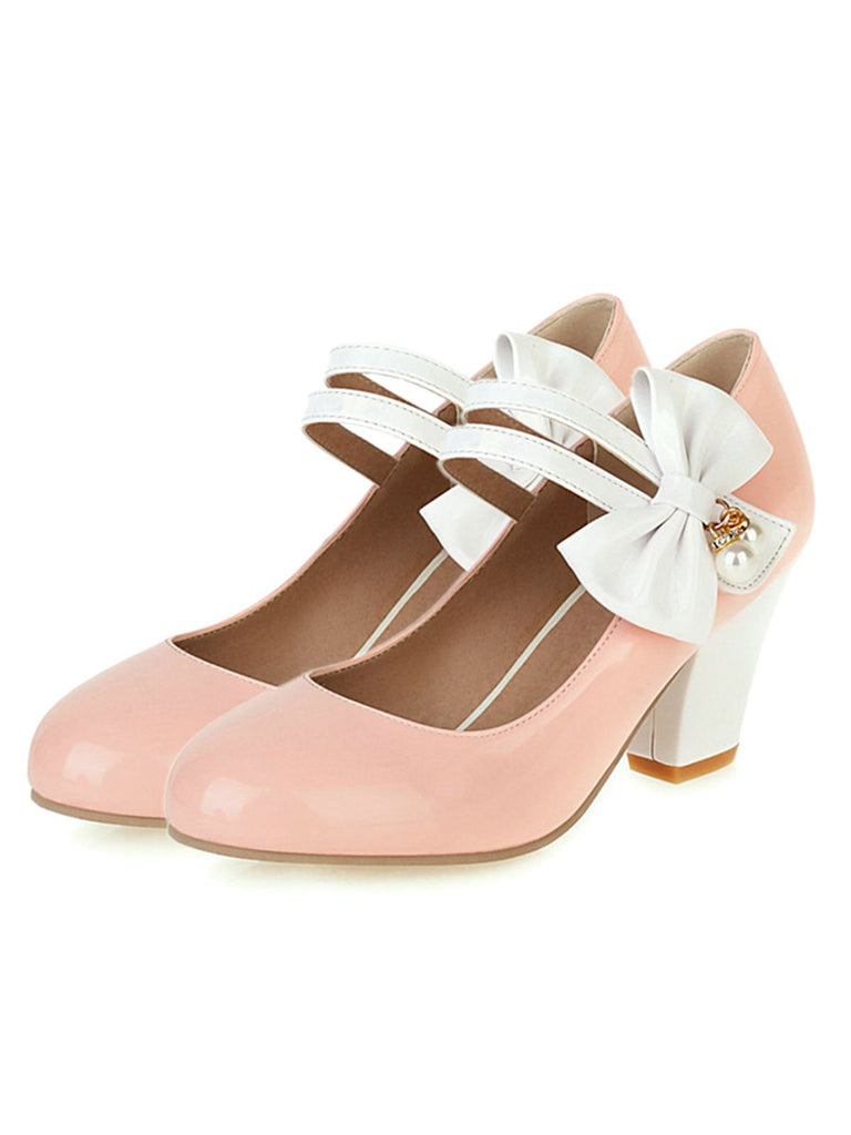 Straps Bowknot High Heels Shoes