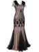 Pink 1920s Cap Sleeve Sequin Evening Dress — vintage elegance for the modern woman