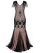 Pink 1920s Cap Sleeve Sequin Evening Dress: timeless style reimagined