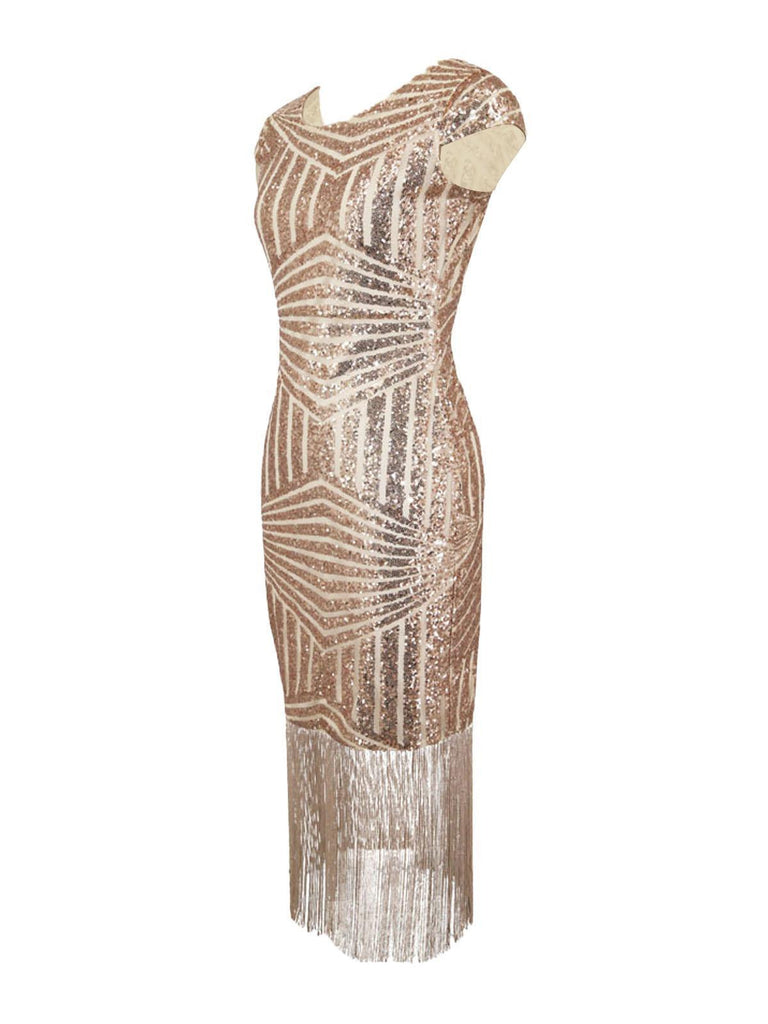 Pink 1920s Sequin Fringed Dress | Retro Stage Pink 1920s Sequin Fringed Dress | Retro Stage