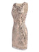 Pink 1920s Sequined Foral Sleeveless Dress: timeless style reimagined