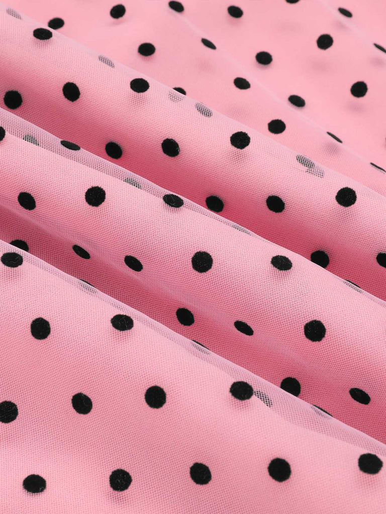 Pink 1930s Polka Dot One-shoulder Jumpsuit: timeless style reimagined