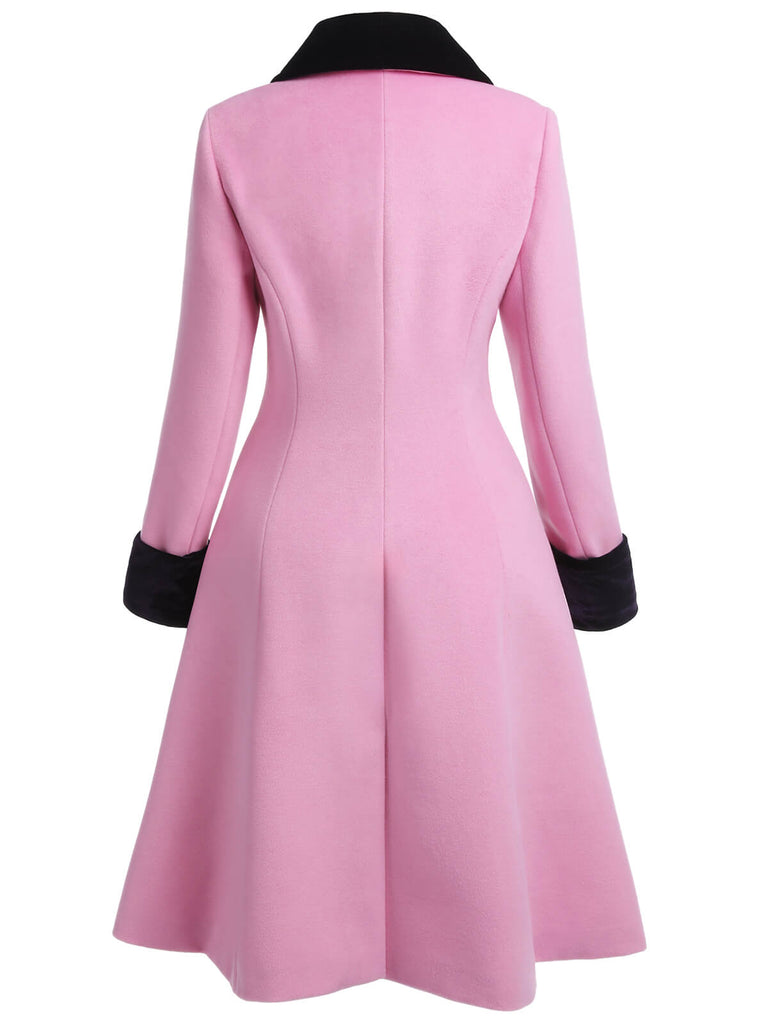 Pink 1930s Velvet Patchwork Button Coat: timeless style reimagined