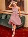 Pink 1950s Floral Lace Swing Dress — vintage elegance for the modern woman