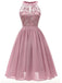 Pink 1950s Floral Lace Swing Dress: timeless style reimagined
