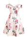 Pink 1950s Floral Spaghetti Strap Dress — vintage elegance for the modern woman