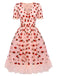 Side view: 1950s Pink 1950s Lace Strawberry Swing 
