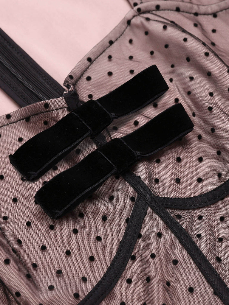 1960s Polka Dot Mesh Pencil | 1960s | vintage dress, retro fashion