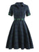 Plaids 1950s Buttoned Belted Swing Dress — vintage elegance for the modern woman