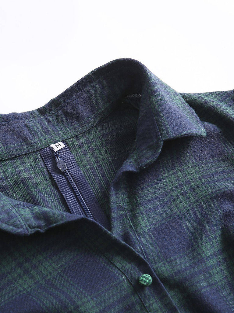 Plaids 1950s Buttoned Belted Swing Dress — vintage elegance for the modern woman