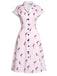 [Pre-Sale] Purple 1940s Petunia Lapel Dress, vintage dress, retro fashion - perfect for women who love vintage and retro fashion