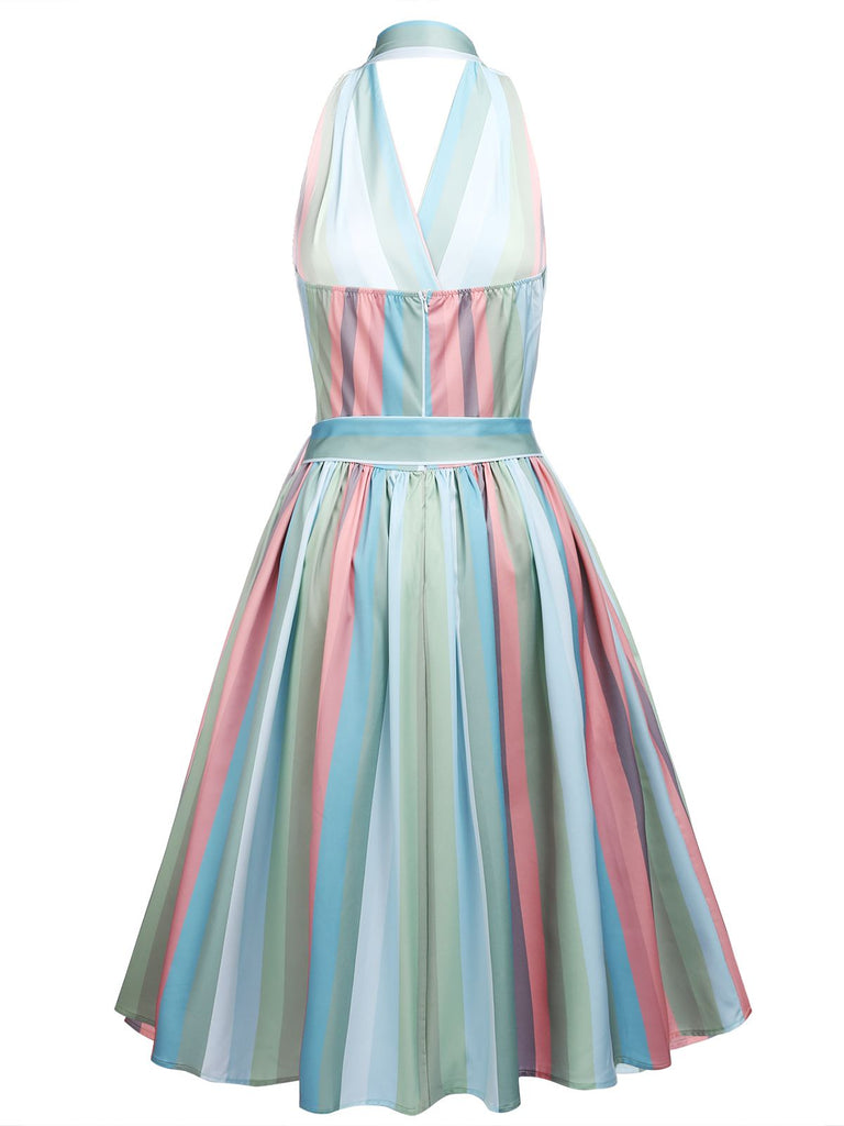 open lace back dress Rylee and Cru Pinafore Dress Retro Stripe 12-18M / Rust
