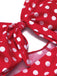 Red 1940s Polka Dot Strap One-Piece Swimsuit: timeless style reimagined