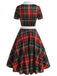 Red 1950s Plaid Bow Swing Dress — vintage elegance for the modern woman
