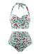 Retro 1950s Cherry Summer Halter Swimsuit: timeless style reimagined