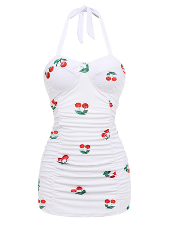 Retro 1950s Cherry Summer One-piece Swimsuit: timeless style reimagined