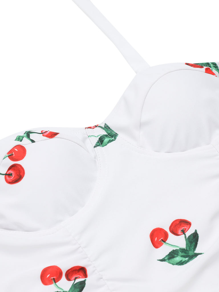 Retro 1950s Cherry Summer One-piece Swimsuit — vintage elegance for the modern woman