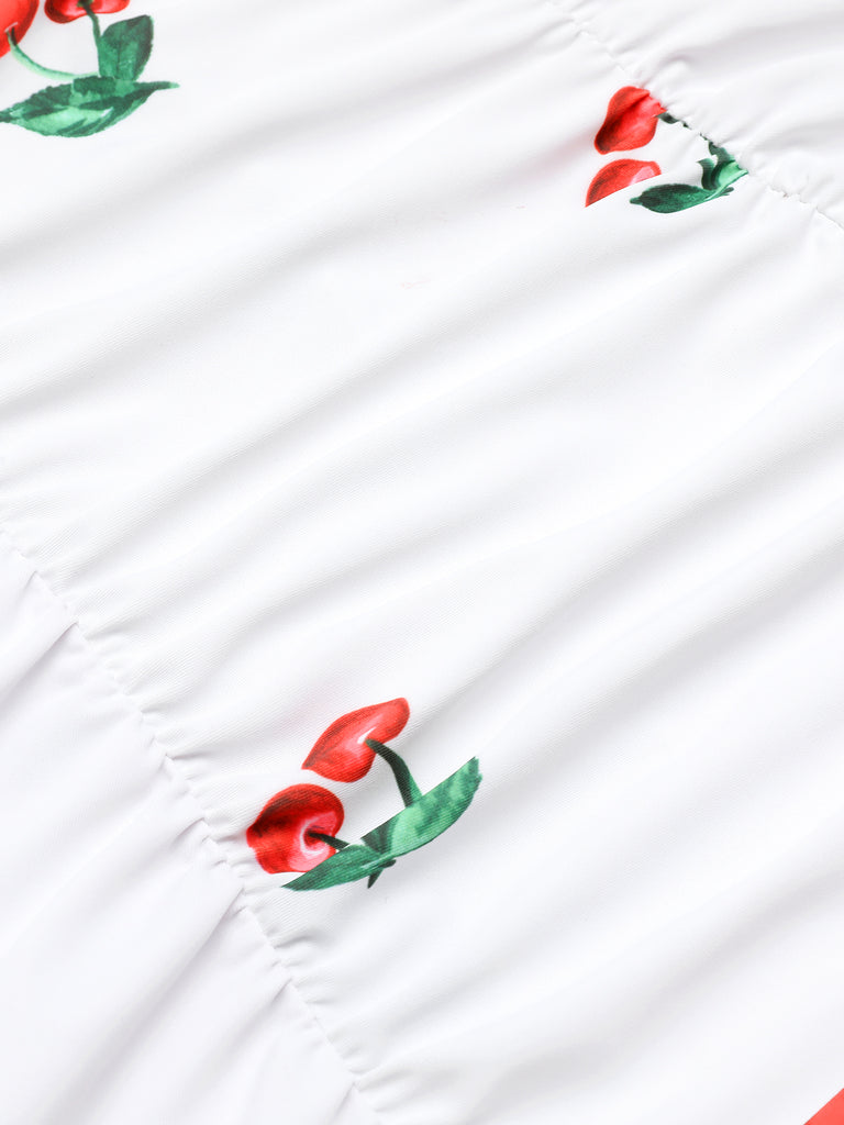 Retro 1950s Cherry Summer One-piece Swimsuit: timeless style reimagined