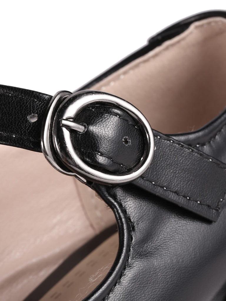 Retro TStrap Chunky Heels Shoes | vintage shoes, retro heels