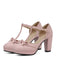 Retro Bow T-Strap High Heels Shoes: timeless style reimagined