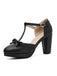 Retro Bow T-Strap High Heels Shoes: timeless style reimagined