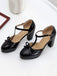 Retro Bow T-Strap High Heels Shoes: timeless style reimagined