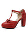 Retro Bow T-Strap High Heels Shoes: timeless style reimagined