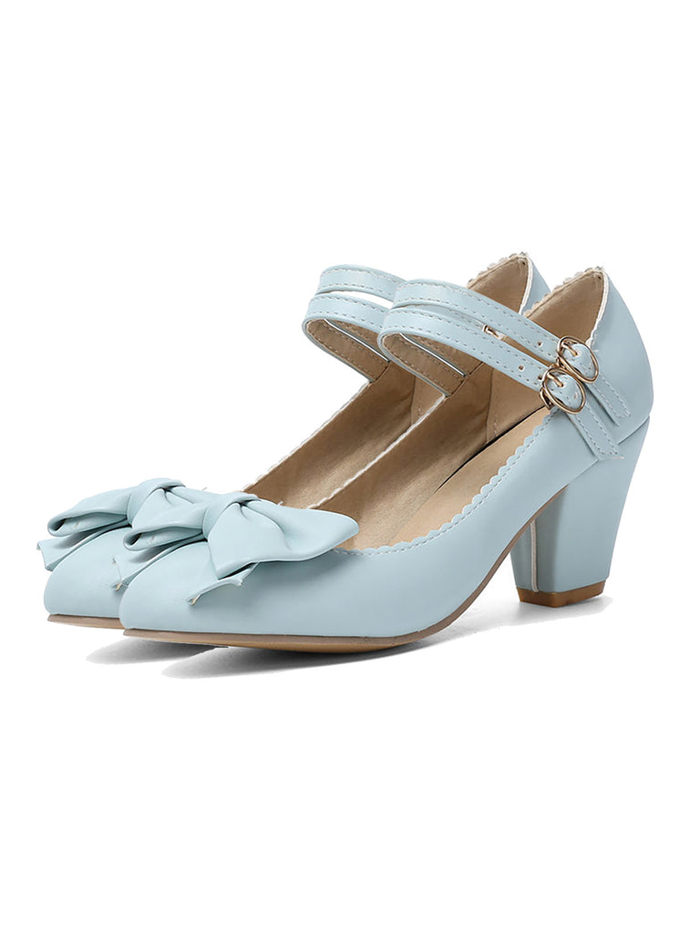 Retro Bowknot Double-Straps Shoes: timeless style reimagined