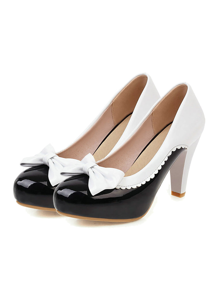 Retro Bowknot High Heels Shoes: timeless style reimagined