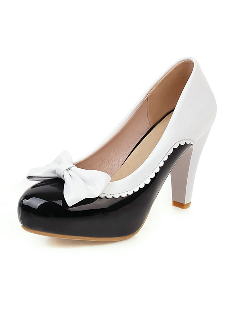 Retro Bowknot High Heels Shoes — vintage elegance for the modern woman