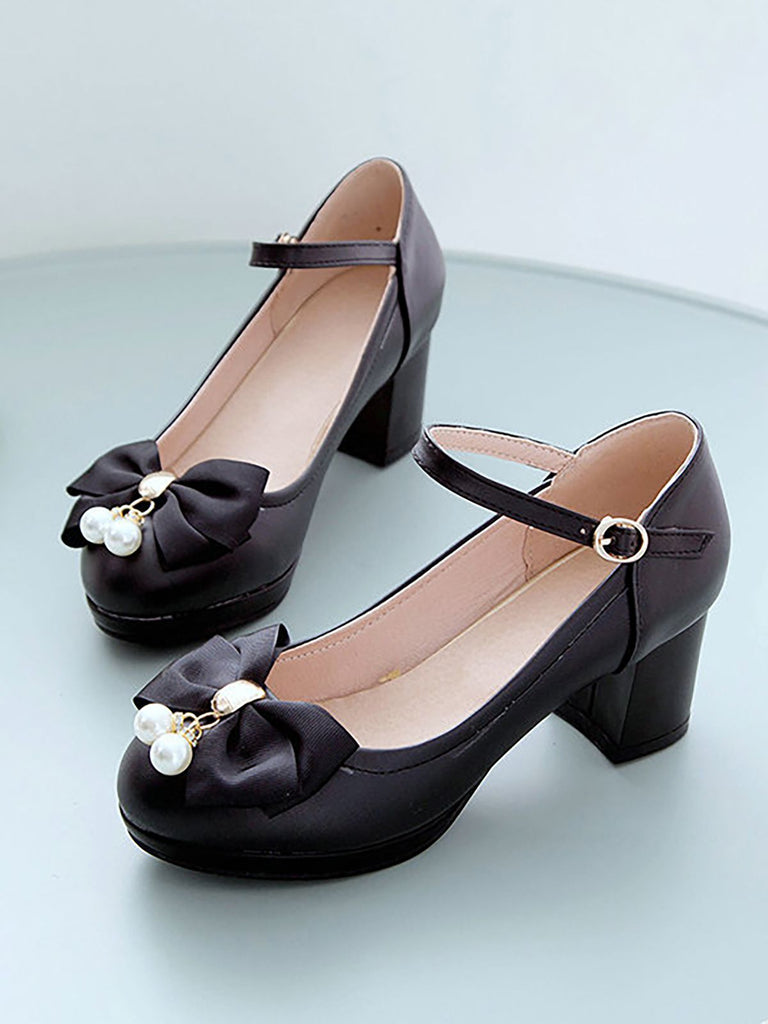 Retro Bowknot Mary Jane Shoes — vintage elegance for the modern woman
