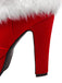 Retro Christmas Short Plush High Heel Shoes — vintage elegance for the modern woman
