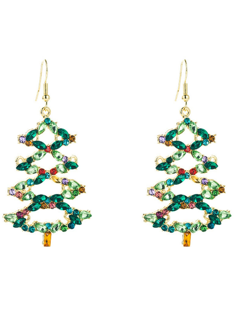 Retro Christmas Tree Alloy Earrings: timeless style reimagined